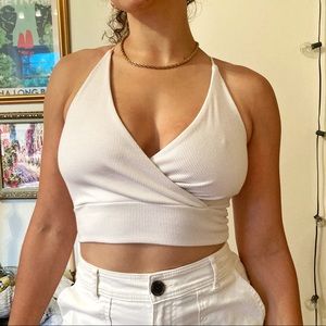 Urban Outfitters Tie Back Crop Tank